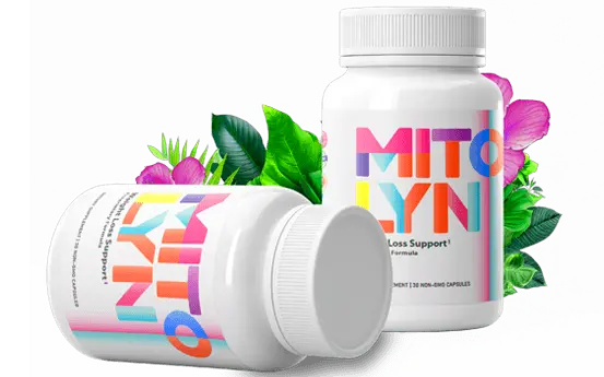 Two bottles of Mitolyn with herbs